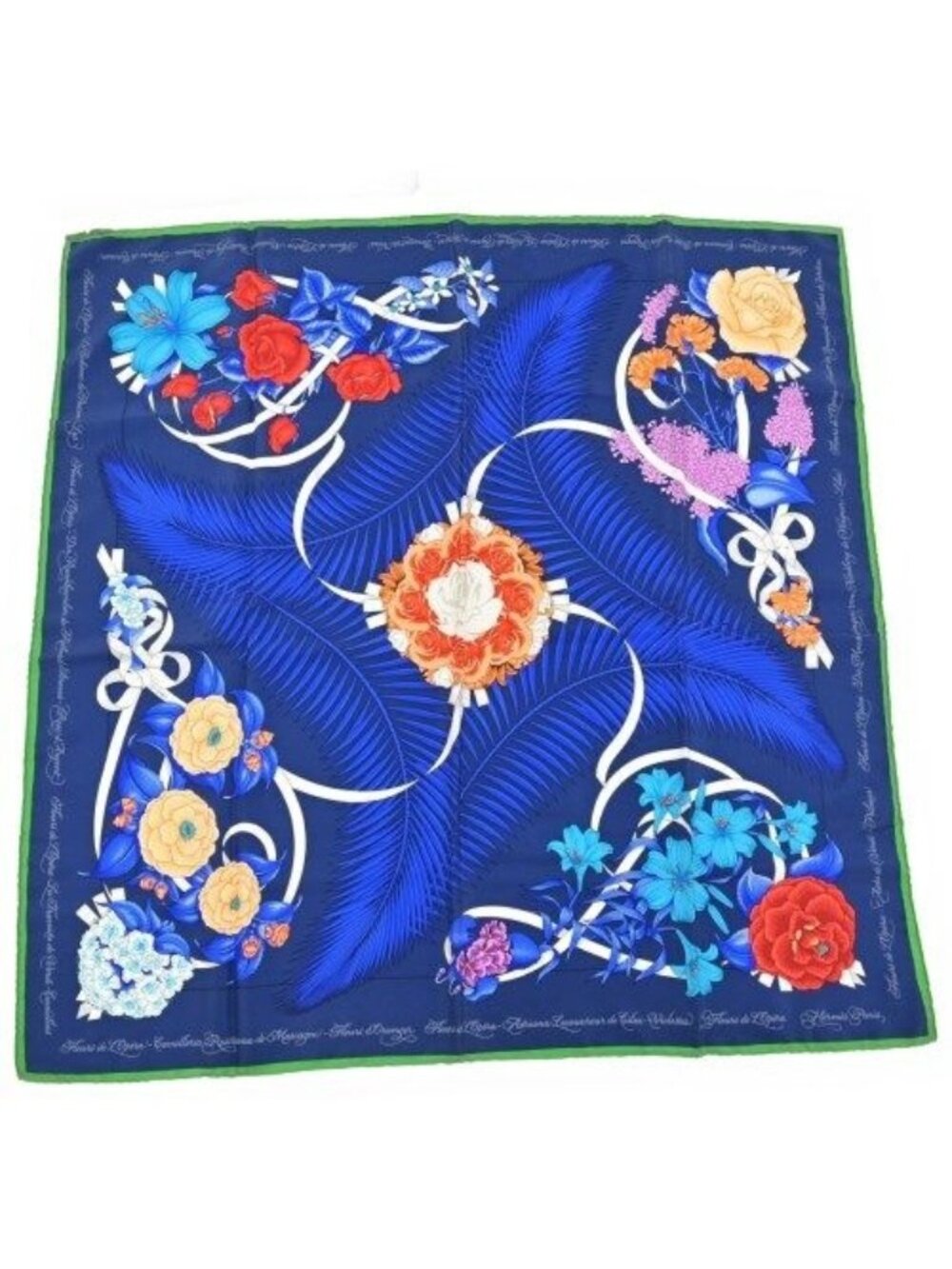 Hermes Bandana Scarf Navy